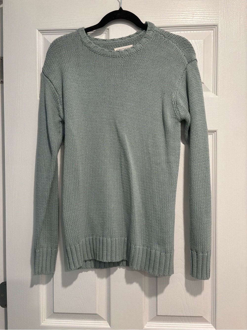Light Sage Green Crewneck Sweater - Women